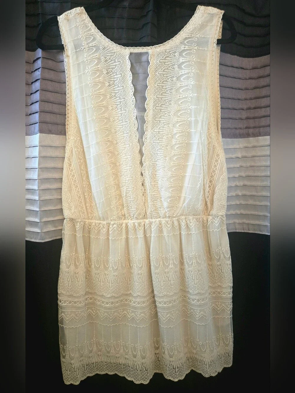 Free People Cream Lace Detail Dress